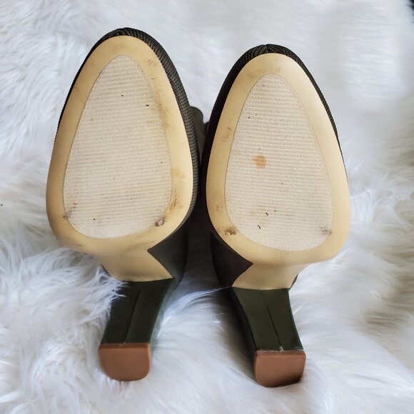 Steve Madden Olive Pull On Mid-Calf Stretch Fabric Block Heel Boots SZ 8 - Picture 11 of 15